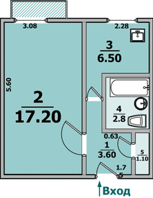 Планировки: 1-Комнатные, 5-ти этажные дома (хрущёвки)
